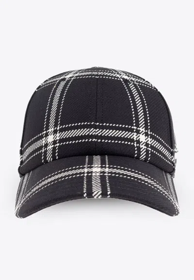 ALEXANDER MCQUEEN CHECKED BASEBALL CAP