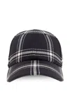 Alexander Mcqueen Checked Baseball Cap In Black