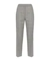 Alexander Mcqueen Checked Cropped Wool Trousers In Gray