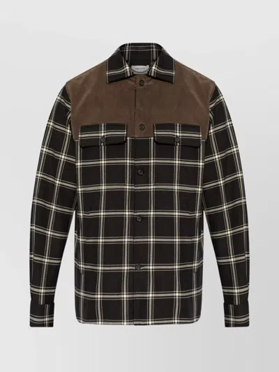 Alexander Mcqueen Checked Pattern Overshirt With Chest Pockets