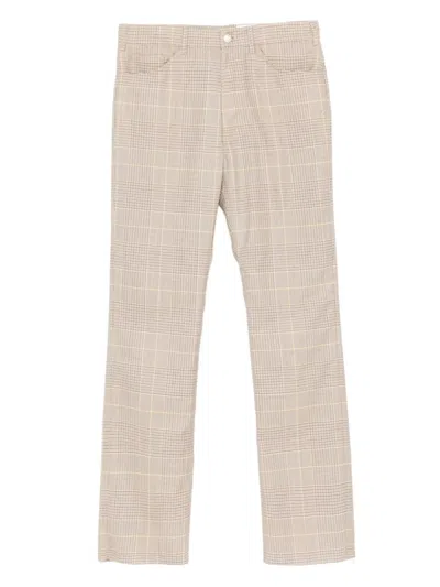 Alexander Mcqueen Checked Trousers In Neutral
