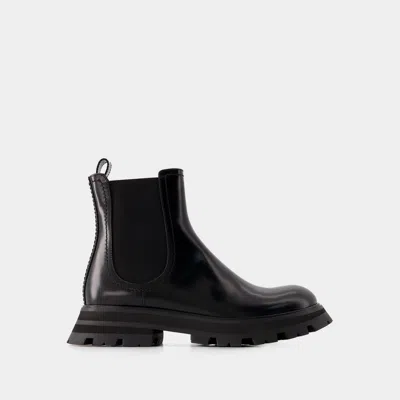 ALEXANDER MCQUEEN CHELSEA BOOTS - ALEXANDER MCQUEEN - LEATHER - BLACK