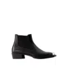 Alexander Mcqueen Punk Leather Chelsea Boots In Black