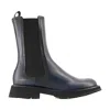 Alexander Mcqueen Elevated Leather Boots With 4.5 Cm Heel In Multi