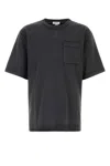 Alexander Mcqueen Contrast Panel Cotton T-shirt In Gray