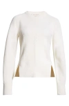 Alexander Mcqueen Corset Sweater In Ivory