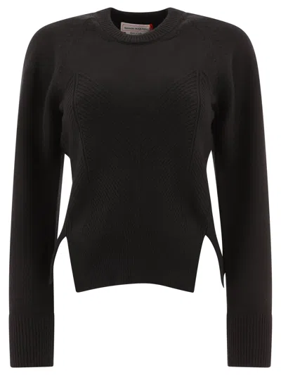 ALEXANDER MCQUEEN ALEXANDER MCQUEEN "CHEVRON CORSET" SWEATER