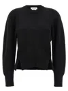 Alexander Mcqueen Chevron Corset Sweater In Wool In Black