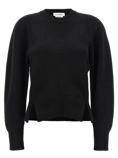 ALEXANDER MCQUEEN ALEXANDER MCQUEEN 'CHEVRON CORSET' SWEATER