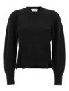Alexander Mcqueen Chevron Corset Sweater In Wool In Black