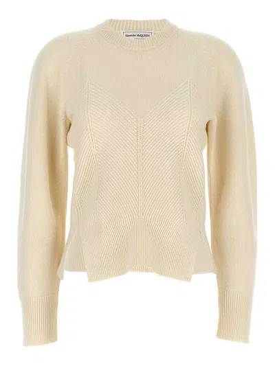 ALEXANDER MCQUEEN CHEVRON CORSET SWEATER