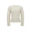 Alexander Mcqueen Chevron-knit Wool-blend Sweater In White