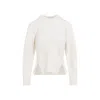 Alexander Mcqueen Cream White Geometric-pattern Sweater In White