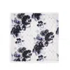 Alexander Mcqueen Silk Foulard With Chiaroscuro Floral Motif In White