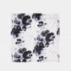 Alexander Mcqueen Silk Foulard With Chiaroscuro Floral Motif In White