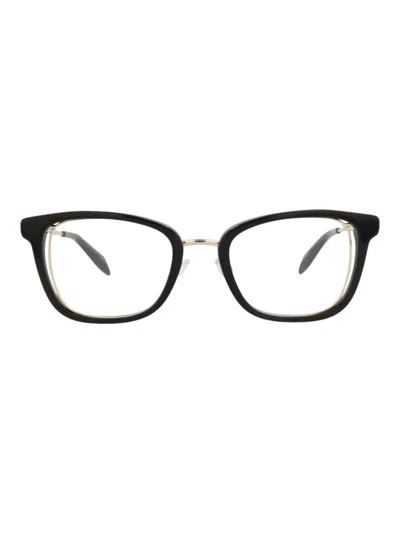 Alexander Mcqueen Chic Am0225o Mini Eyeglasses For Women In Black