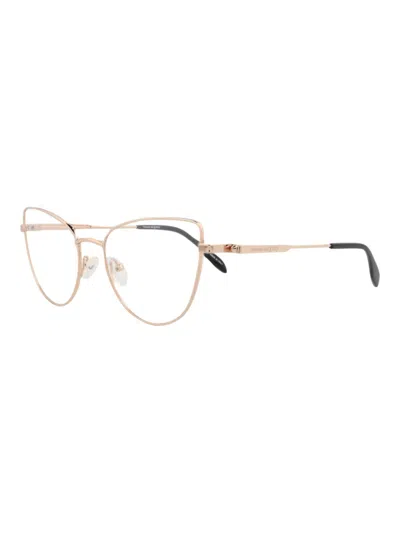 Alexander Mcqueen Chic Cat Eye Metal Optical Frames For Women