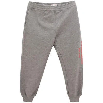 Pre-owned Alexander Mcqueen Chic Gray Cotton Blend Trousers