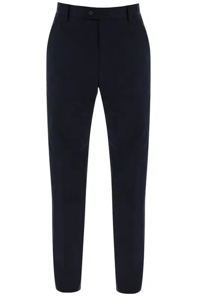 Alexander Mcqueen Chino Trousers With Logo Lettering On The In Blue