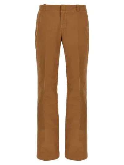 Alexander Mcqueen Bumster Cotton Chino Pants In Sand