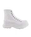 Alexander Mcqueen Leather Tread Slick High-top Sneakers In White