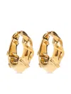 Alexander Mcqueen Snake Hoop Earrings In Gold