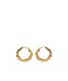 Alexander Mcqueen Snake Hoop Earrings In Yellow
