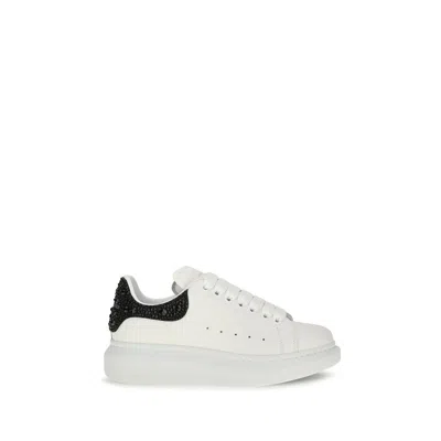 Alexander Mcqueen Blackwhite Embellished Sneakers In White