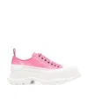 Alexander Mcqueen Chunky Platform Lace-up Sneakers In White