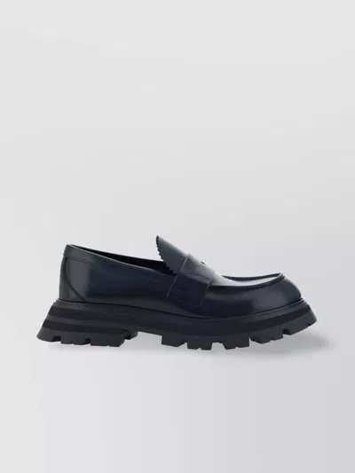 Alexander Mcqueen Chunky Sole Calfskin Loafers