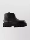 Alexander Mcqueen Chunky Sole Leather Ankle Boots In Black