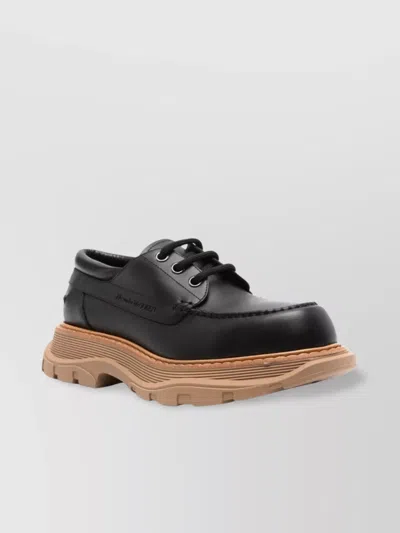 ALEXANDER MCQUEEN CHUNKY SOLE ROUND TOE DERBY SHOES