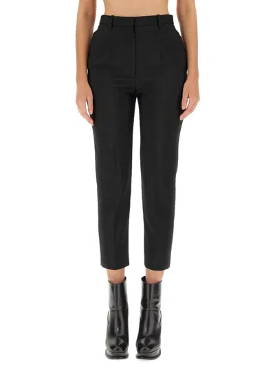 Alexander Mcqueen Cigarette Pants In Black