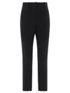 Alexander Mcqueen Crepe Pants With Straight Legs In Black