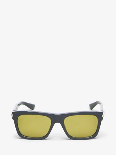 ALEXANDER MCQUEEN CITY T-BAR RECTANGULAR SUNGLASSES