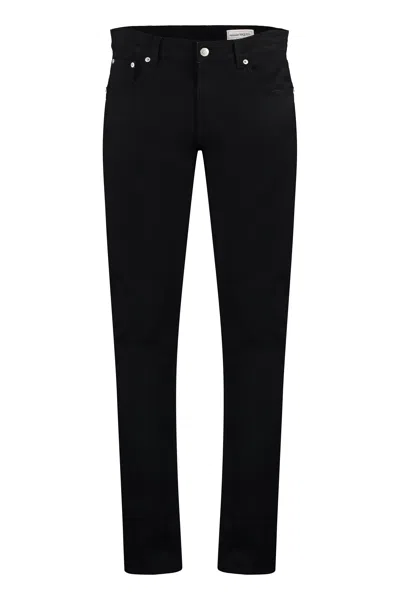 Alexander Mcqueen Classic Black 5-pocket Skinny Jeans For Men