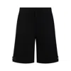 Alexander Mcqueen Logo-tab Bermuda Shorts In Black