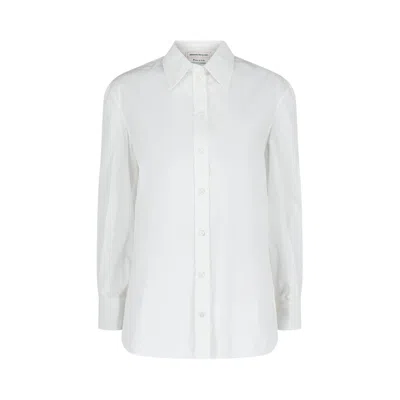 Pre-owned Alexander Mcqueen Classic Cotton Dress Shirt 'optical White' | Women's Size 38