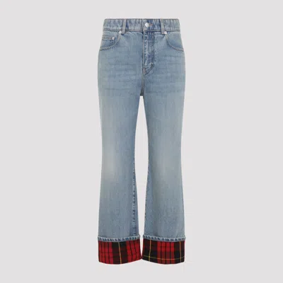 Alexander Mcqueen Classic High-waisted Jeans For Women In Blue