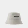 ALEXANDER MCQUEEN CLASSIC LOGO BIC CAP - ALEXANDER MCQUEEN - COTTON - WHITE