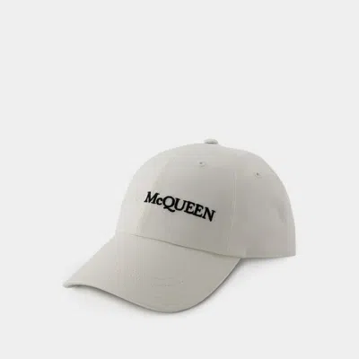 Alexander Mcqueen Classic Logo Bic Cap -  - Cotton - White