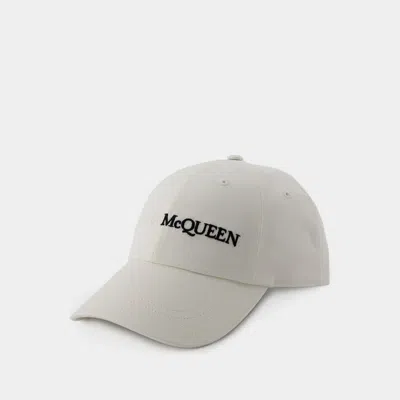 Alexander Mcqueen Classic Logo Bic Cap In White