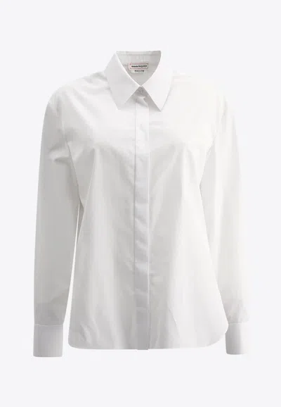 Alexander Mcqueen Classic Long-sleeved Shirt In White