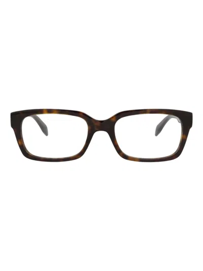 Alexander Mcqueen Classic Men's Eyeglasses - Am0345o Style In Brown