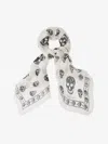 Alexander Mcqueen Alexander Mc Queen Biker Skull Wool Scarf In White