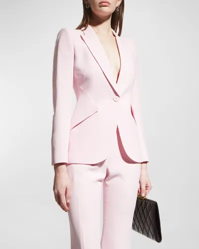 Alexander Mcqueen Classic Single-breasted Suiting Blazer In Pink