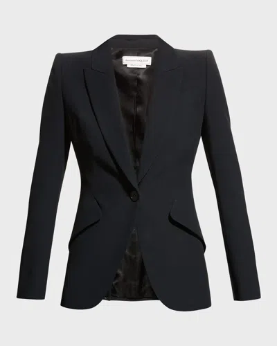 ALEXANDER MCQUEEN CLASSIC SINGLE-BREASTED SUITING BLAZER,PROD218690503