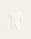 Alexander Mcqueen Tailored Jacket With Peaked Lapels For Women In Ivory