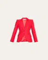 Alexander Mcqueen Classic Single-breasted Suiting Blazer In Love Red