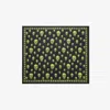 Alexander Mcqueen Classic Skull Foulard In Black/acid Yellow
